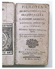 Joannes Haranederren Philotea, edo devocioneraco bide erakusçaillea-ren lehenbiziko edizioaren azala (Tolosa, 1749) (KOLDO MITXELENA Kulturunea).<br><br>